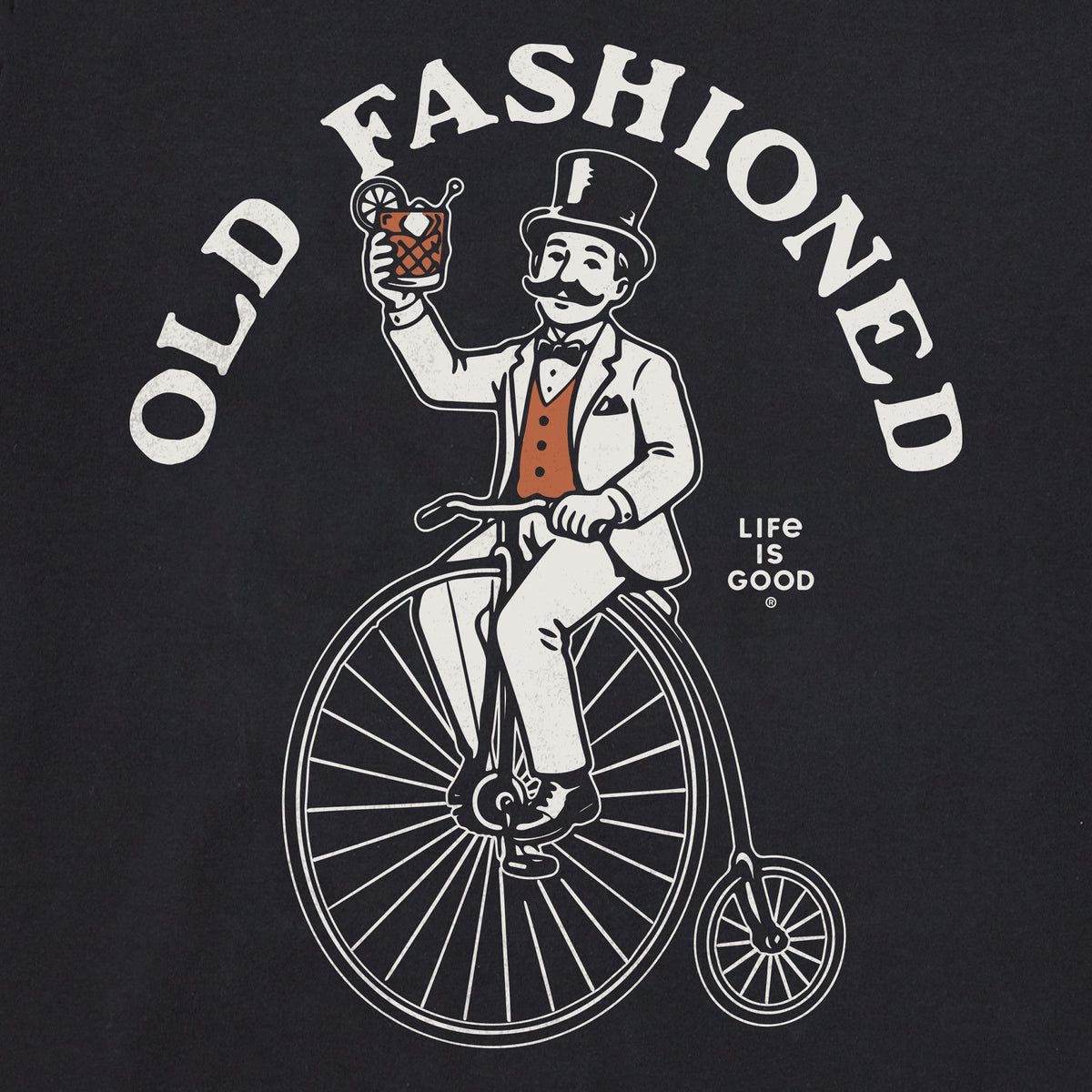 Men's Old Fashioned Penny Farthing Bike Short Sleeve Crusher Tee
