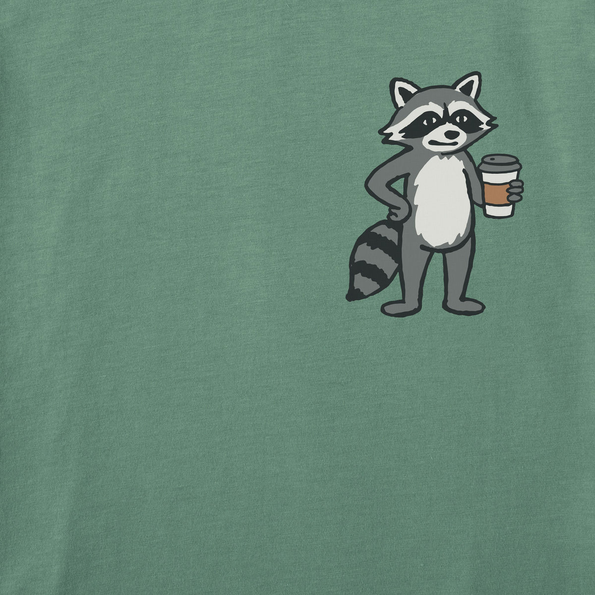 Men's Raccoon Coffee Short Sleeve Crusher Tee