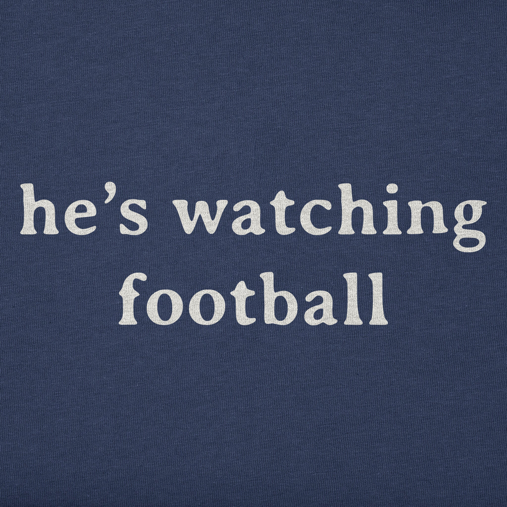 Women's He's Watching Football Short Sleeve Crusher Tee product image 2