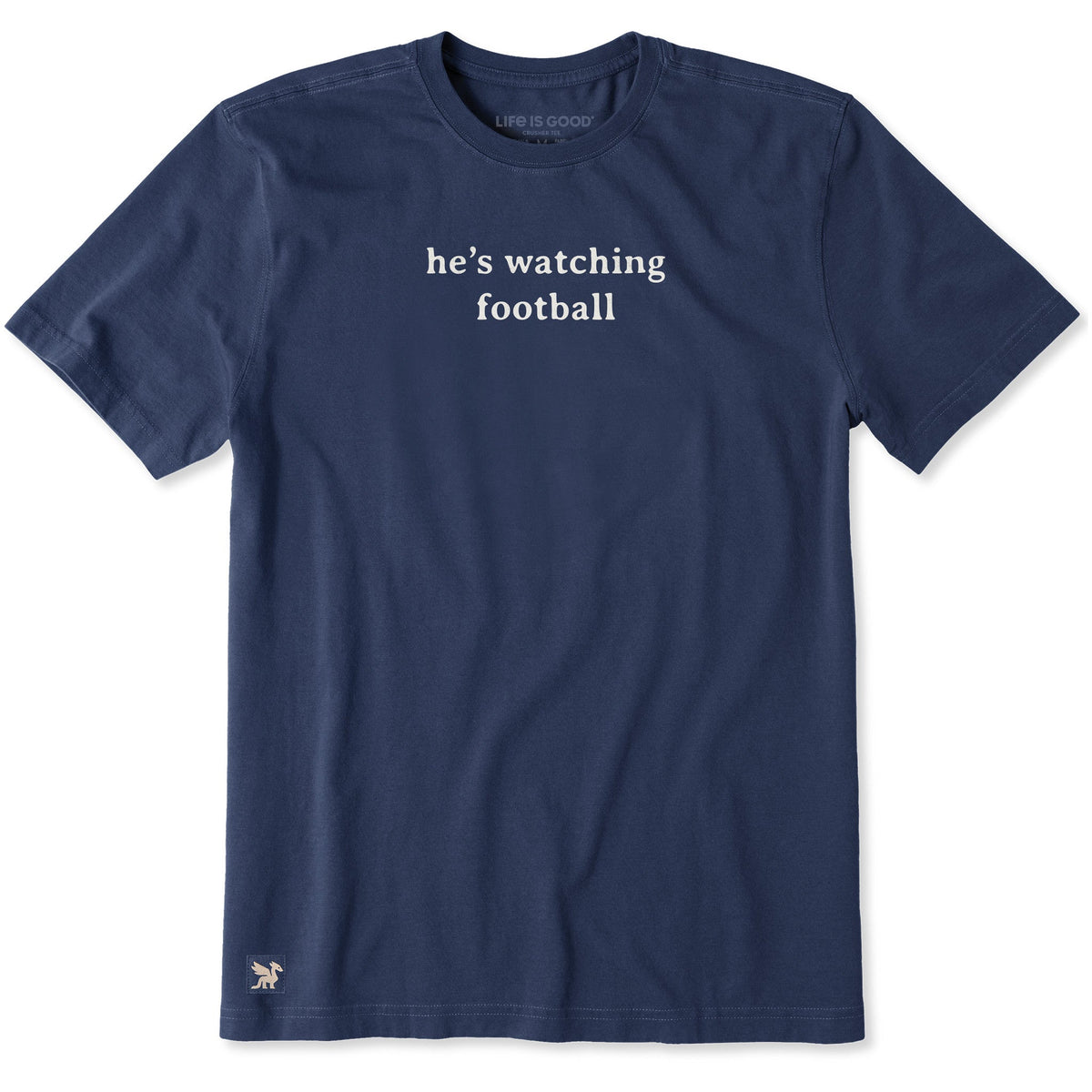 Men's He's Watching Football Short Sleeve Crusher Tee product image 1
