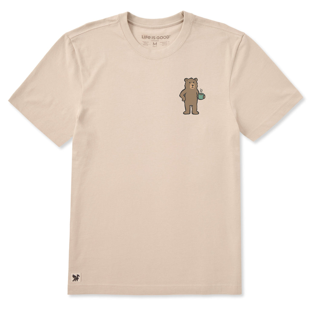 Men's Bear Coffee Short Sleeve Crusher Tee