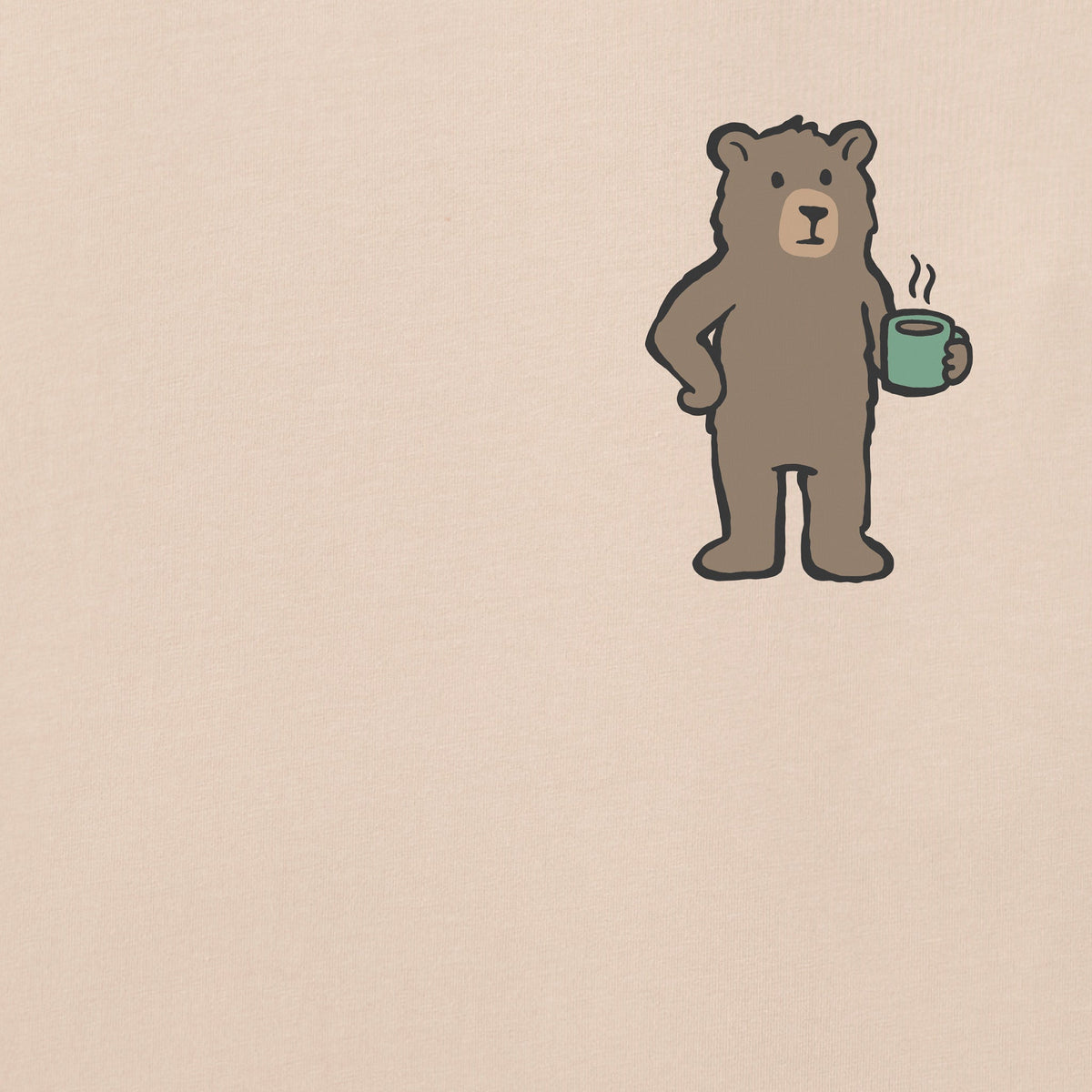 Men's Bear Coffee Short Sleeve Crusher Tee