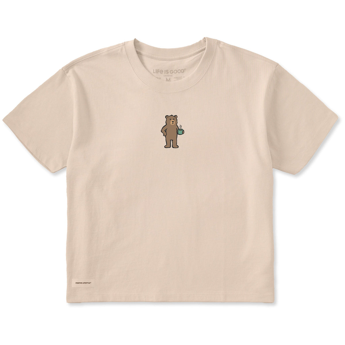 Women's Bear Coffee Short Sleeve Crusher Boxy Tee