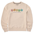 Women's Rainbow Daisies Good Vibes Crew