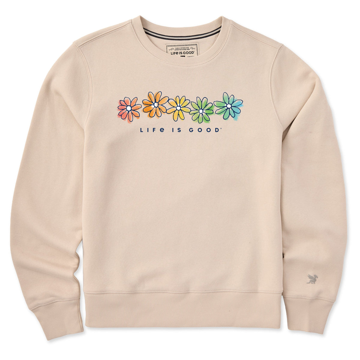 Women's Rainbow Daisies Good Vibes Crew