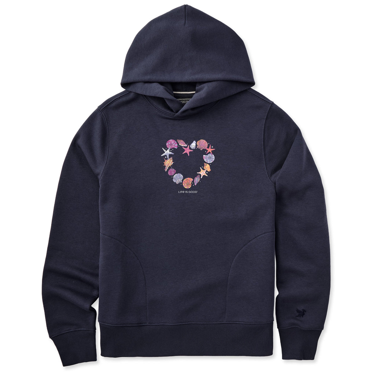Women's Seashell Heart Good Vibes Hoodie product image 1
