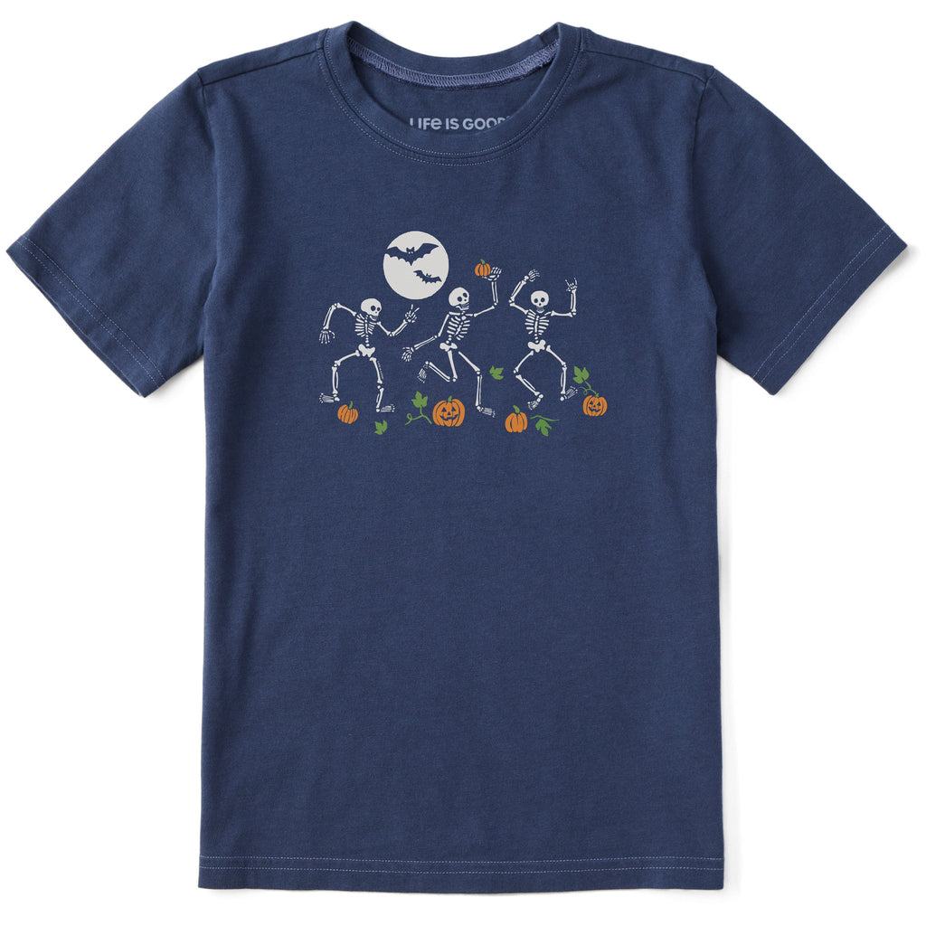 Kids Three Halloween Skeletons Short Sleeve Crusher Tee product image 1
