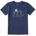 Kids Three Halloween Skeletons Short Sleeve Crusher Tee product image 1