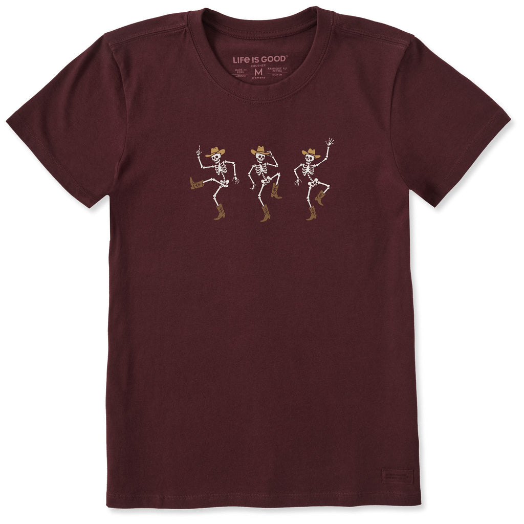 Women's Three Cowboy Skeletons Short Sleeve Crusher Tee product image 1