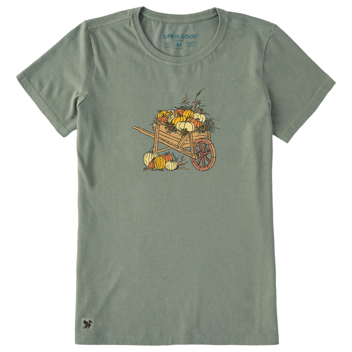 Women's Pumpkin Wheelbarrow Short Sleeve Crusher Tee product image 1