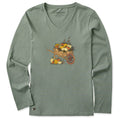 Women's Pumpkin Wheelbarrow Long Sleeve Crusher Vee product image 1
