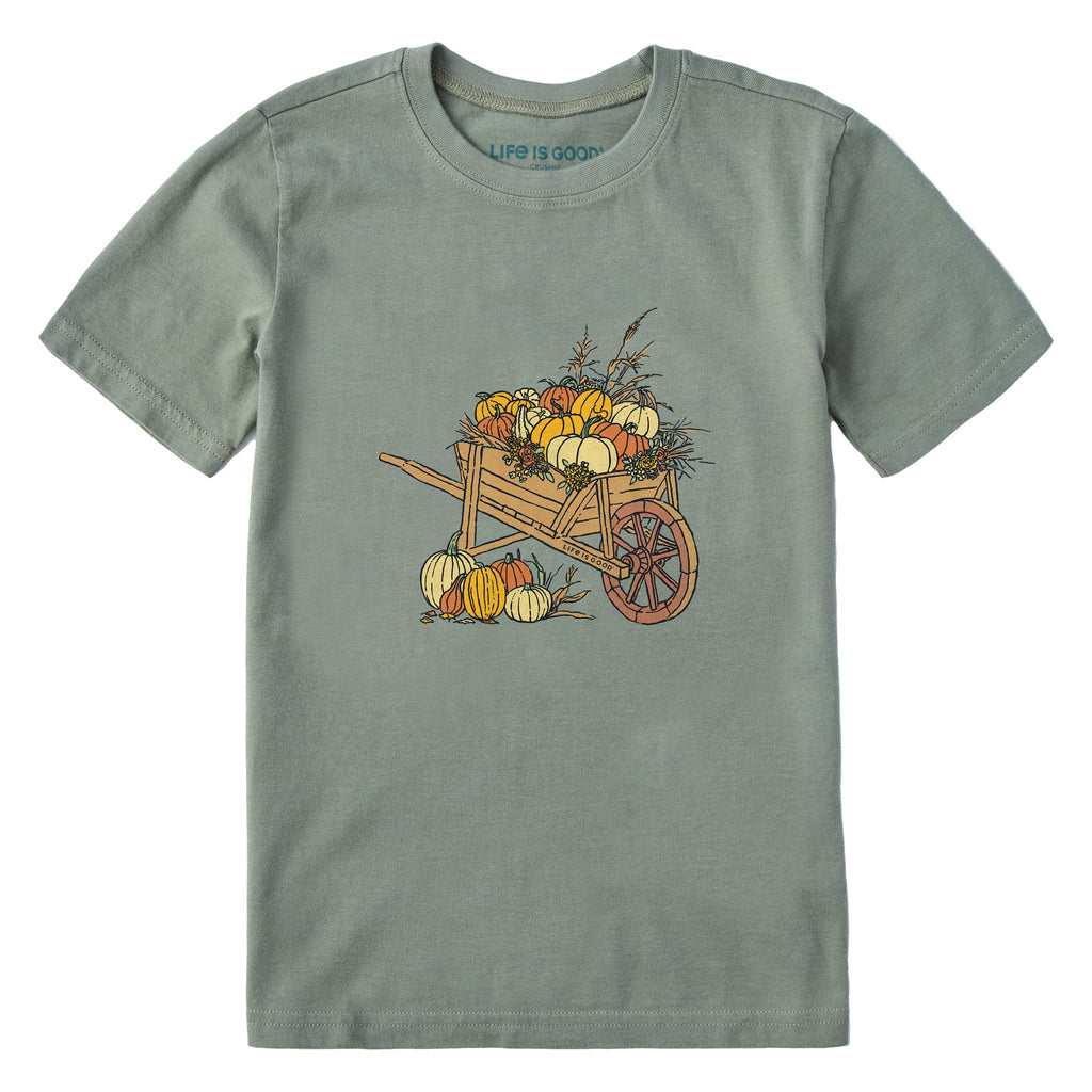 Kids Pumpkin Wheelbarrow Short Sleeve Crusher Tee product image 1
