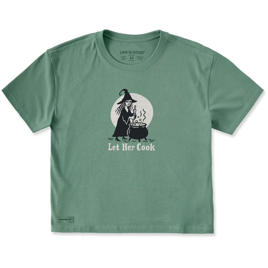 Women's Let Her Cook Short Sleeve Crusher Boxy Tee