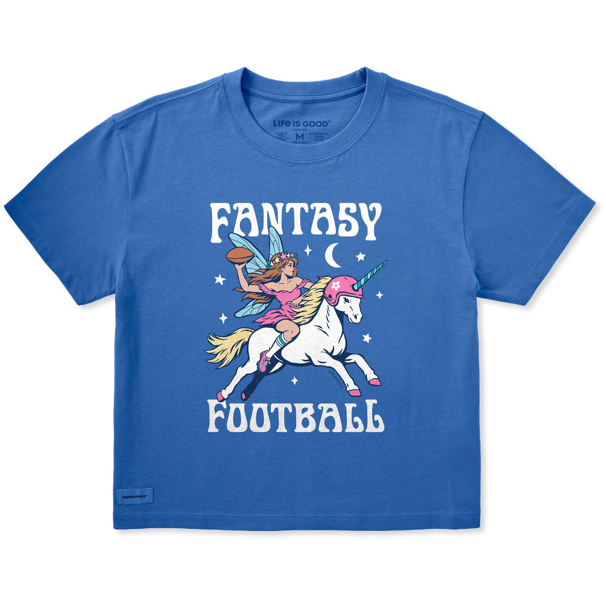 Women's Fantasy Football Unicorn Short Sleeve Crusher Boxy product image 5