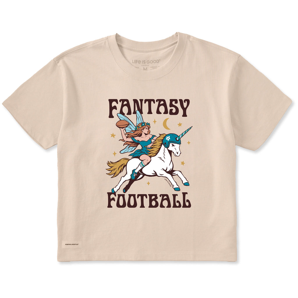 Women's Fantasy Football Unicorn Short Sleeve Crusher Boxy product image 7