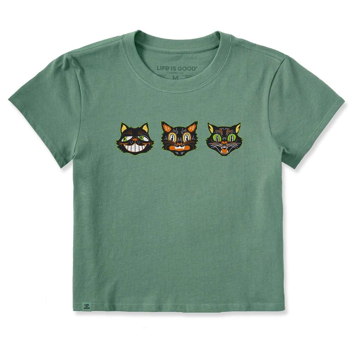 Women's Retro Halloween Cats Crusher-LITE Shrunken Tee product image 5